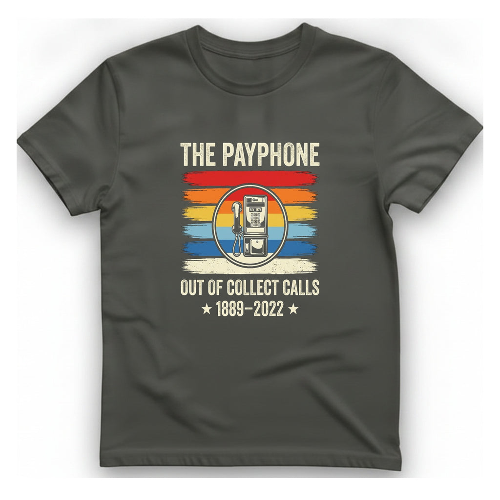 Public Payphone Memorial T-Shirt - Charcoal front