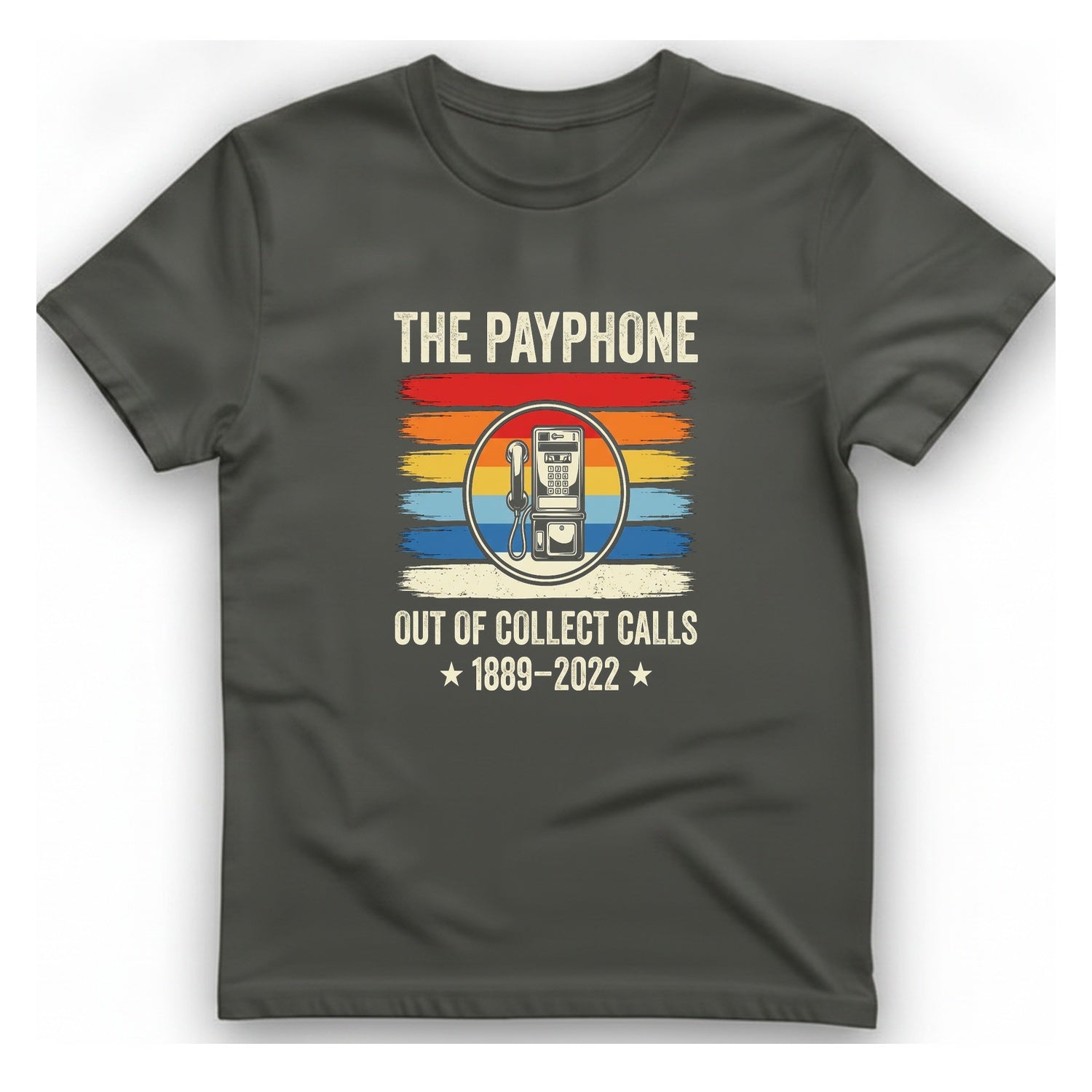 Public Payphone Memorial T-Shirt - Charcoal front