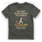 The Shot Heard 'Round The T-Shirt - Charcoal front