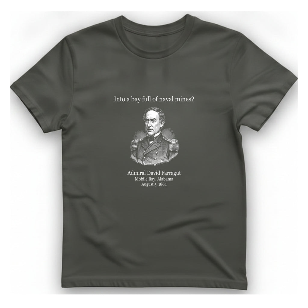 Mobile Bay Minefield T-Shirt - Charcoal front