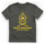 Horatio Hornblower Royal Navy Frigate T-Shirt - Charcoal front