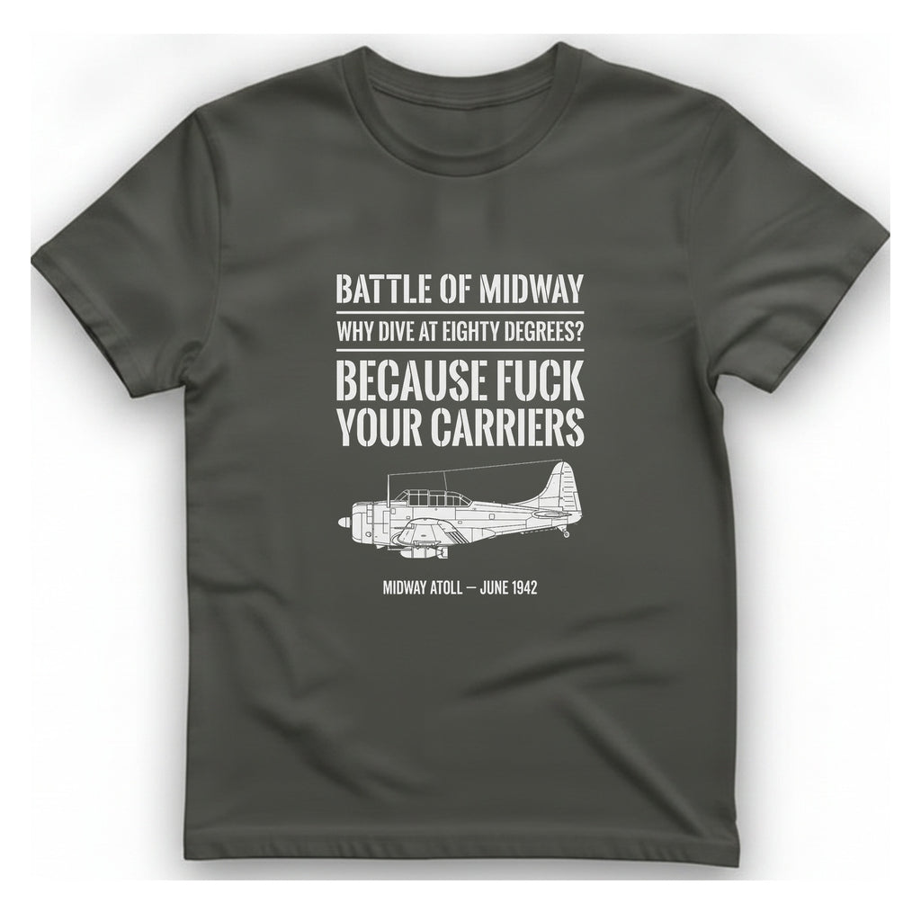Battle of Midway T-Shirt - Charcoal front