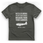Battle of Midway T-Shirt - Charcoal front