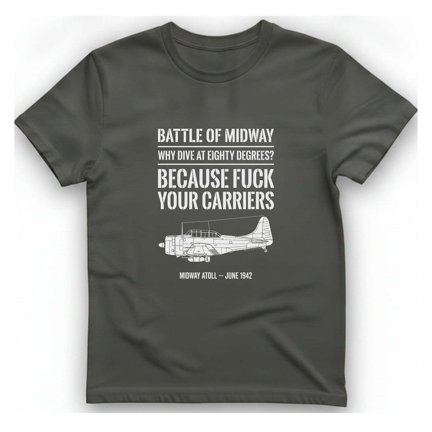 Battle of Midway T-Shirt - Charcoal front