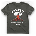 Pompeii Volcano Surfing Team T-Shirt - Charcoal front