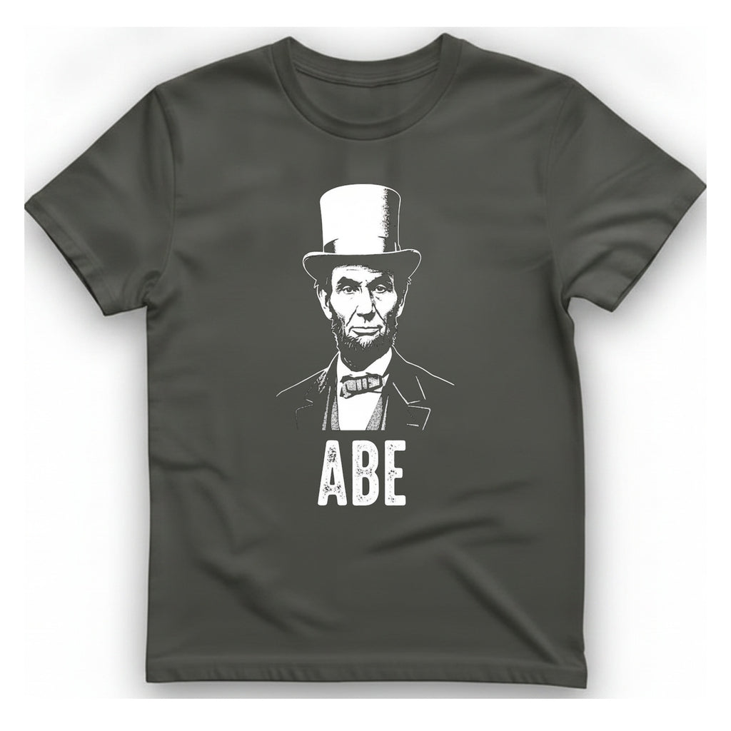 Abe Lincoln T-Shirt - Charcoal front