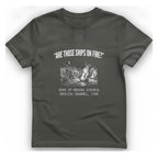 Spanish Armada Fire Ships T-Shirt - Charcoal front