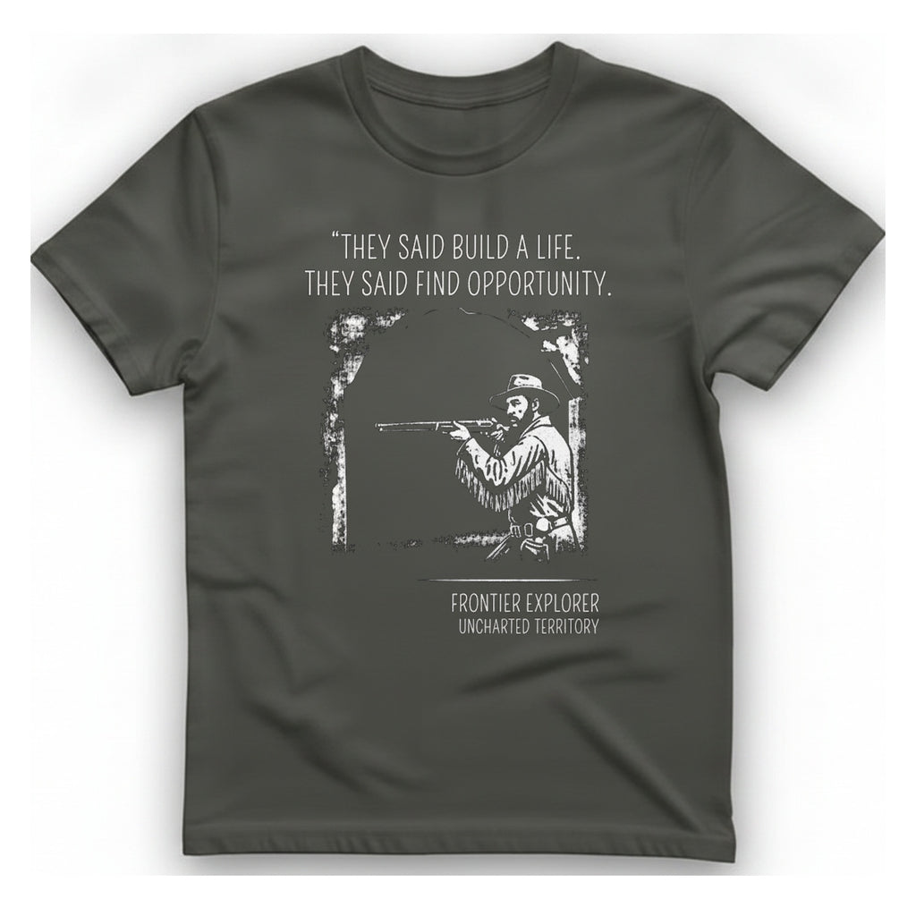 They Said Build A Life. T-Shirt - Charcoal front