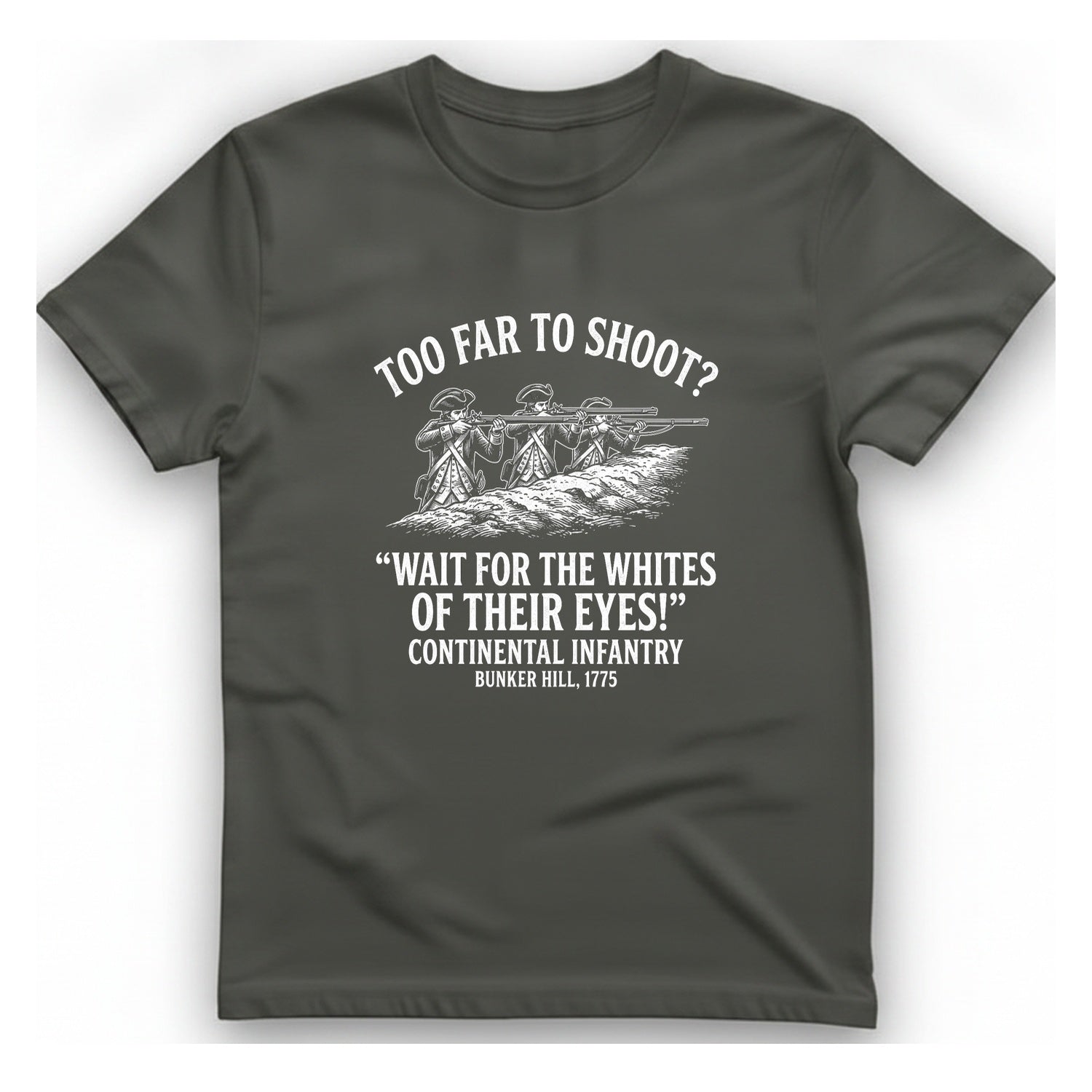 Whites of Their Eyes Bunker T-Shirt - Charcoal front