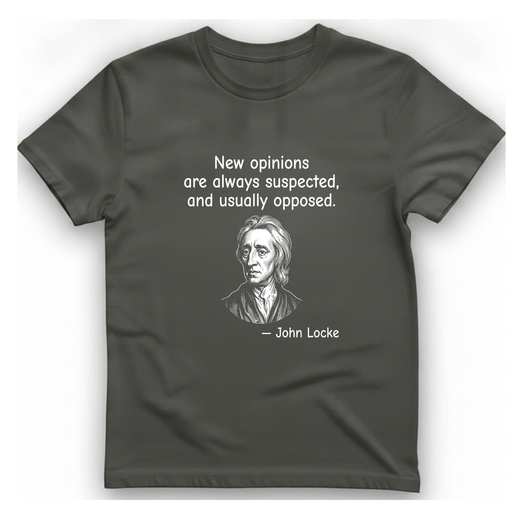 Locke New Opinions T-Shirt - Charcoal front