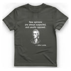 Locke New Opinions T-Shirt - Charcoal front