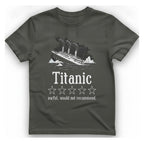 Titanic One Star Review T-Shirt - Charcoal front