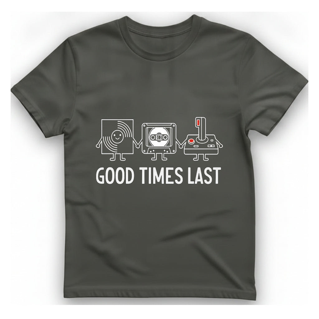 Good Times Last T-Shirt - Charcoal front