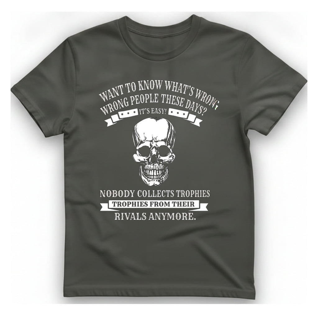 Trophies From Rivals T-Shirt - Charcoal front