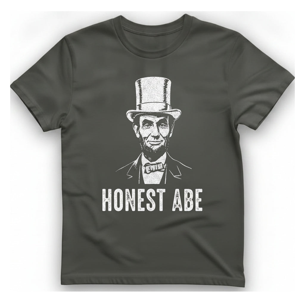 Honest Abe T-Shirt - Charcoal front
