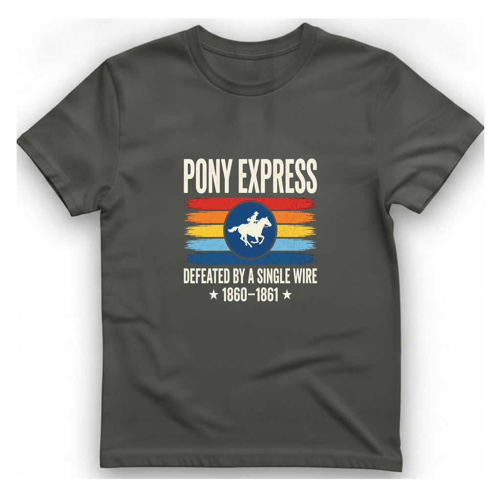 Pony Express Memorial T-Shirt - Charcoal front