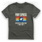 Pony Express Memorial T-Shirt - Charcoal front