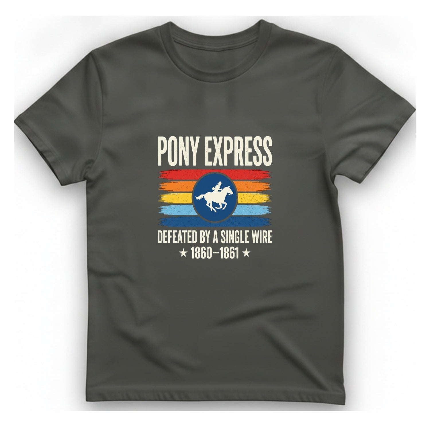 Pony Express Memorial T-Shirt - Charcoal front