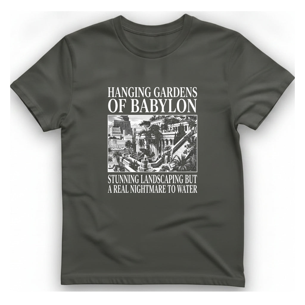 Hanging Gardens Landscaping T-Shirt - Charcoal front