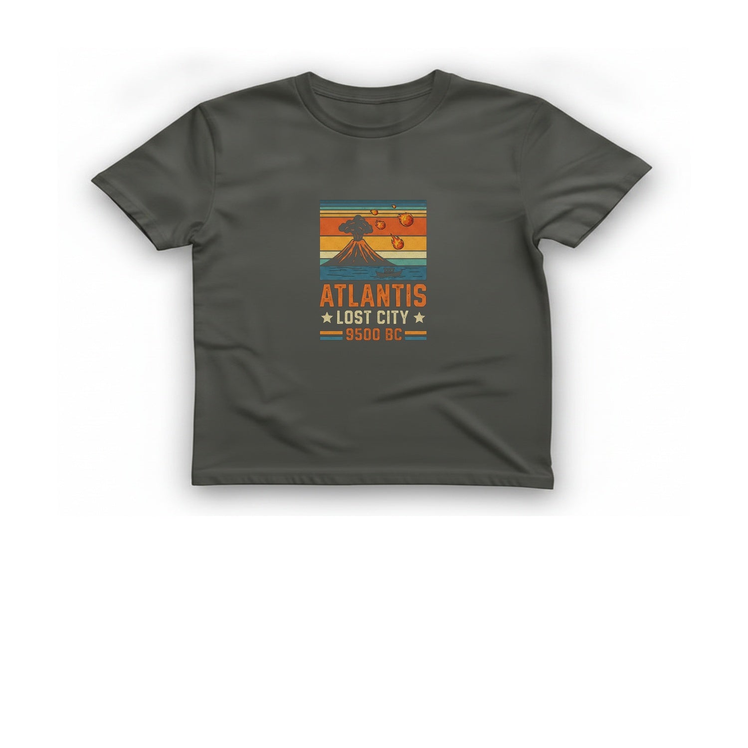 Atlantis Lost City T-Shirt - Charcoal front