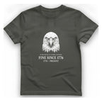 Stressed Eagle Fine Since T-Shirt - Charcoal front