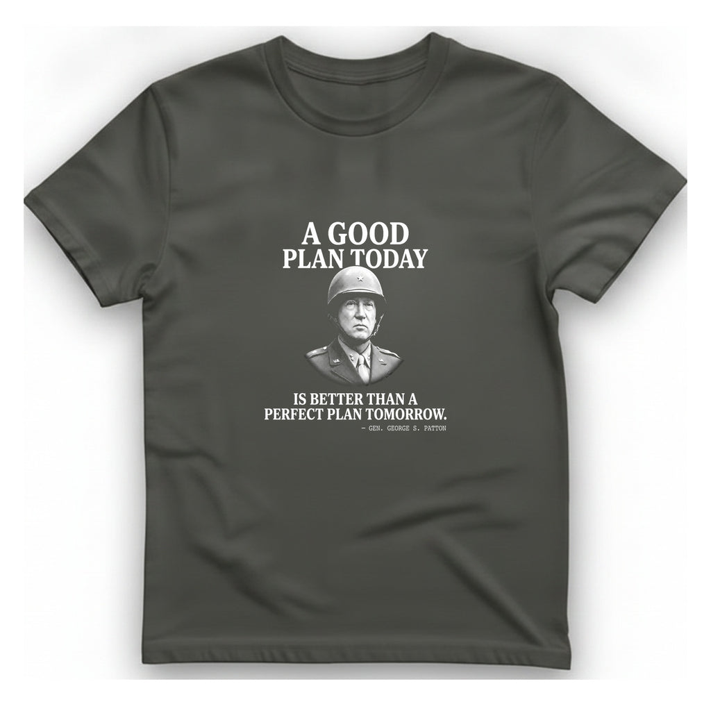 Patton Good Plan T-Shirt - Charcoal front