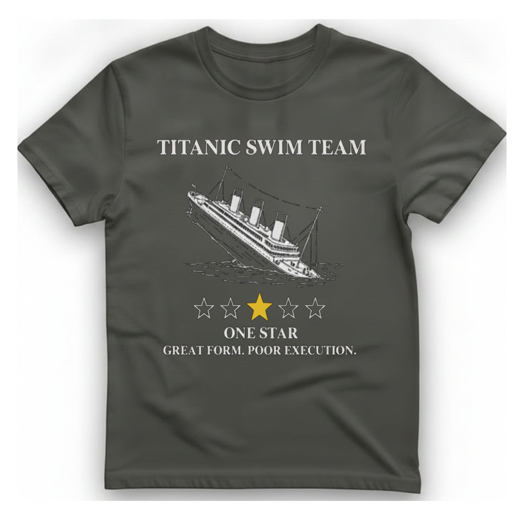 Titanic Swim Team T-Shirt - Charcoal front