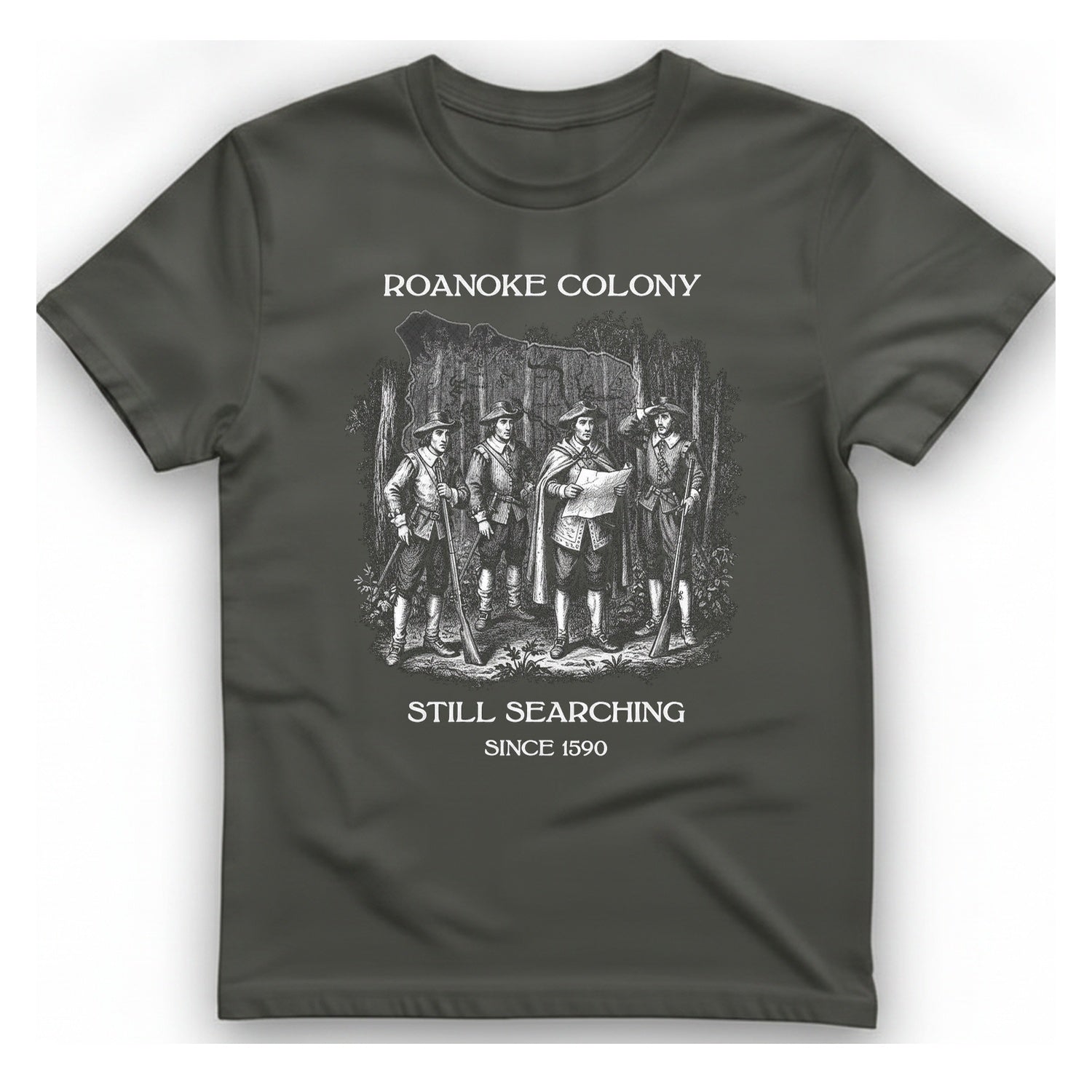 Lost Colony Search Party T-Shirt - Charcoal front