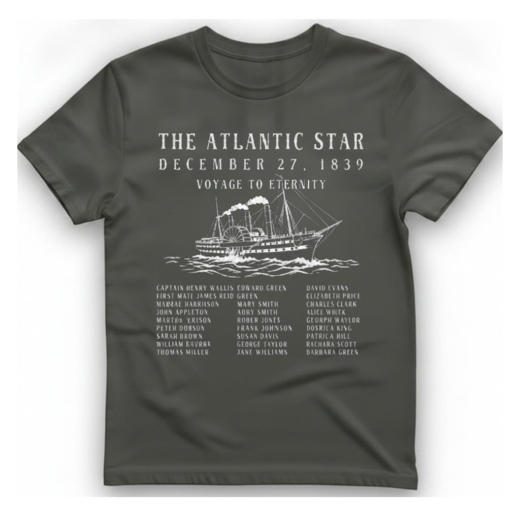 The Atlantic Star T-Shirt - Charcoal front