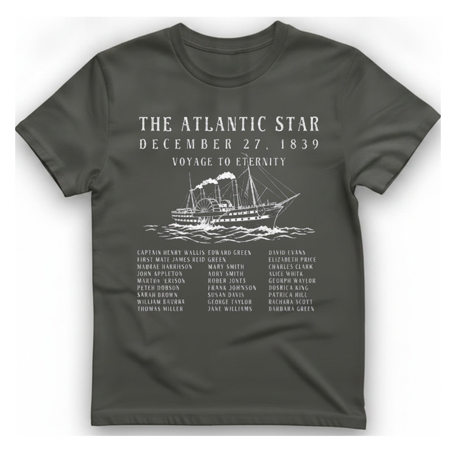 The Atlantic Star T-Shirt - Charcoal front