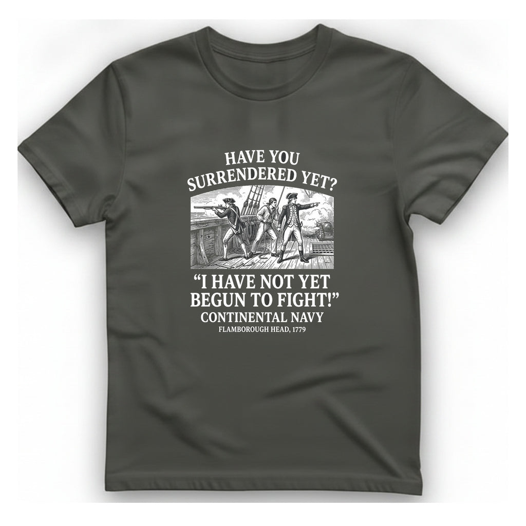 Not Yet Begun To Fight T-Shirt - Charcoal front
