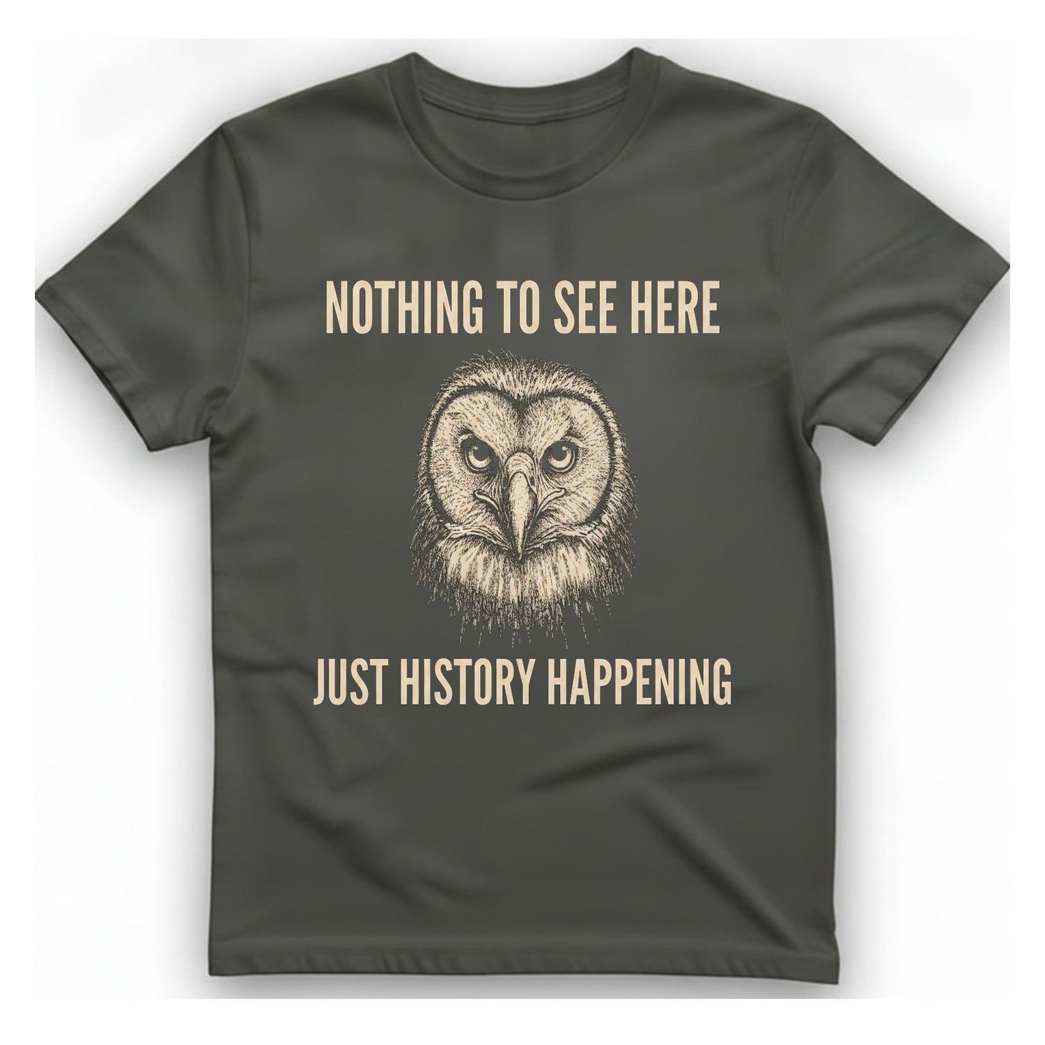 Nothing To See Here Just T-Shirt - Charcoal front