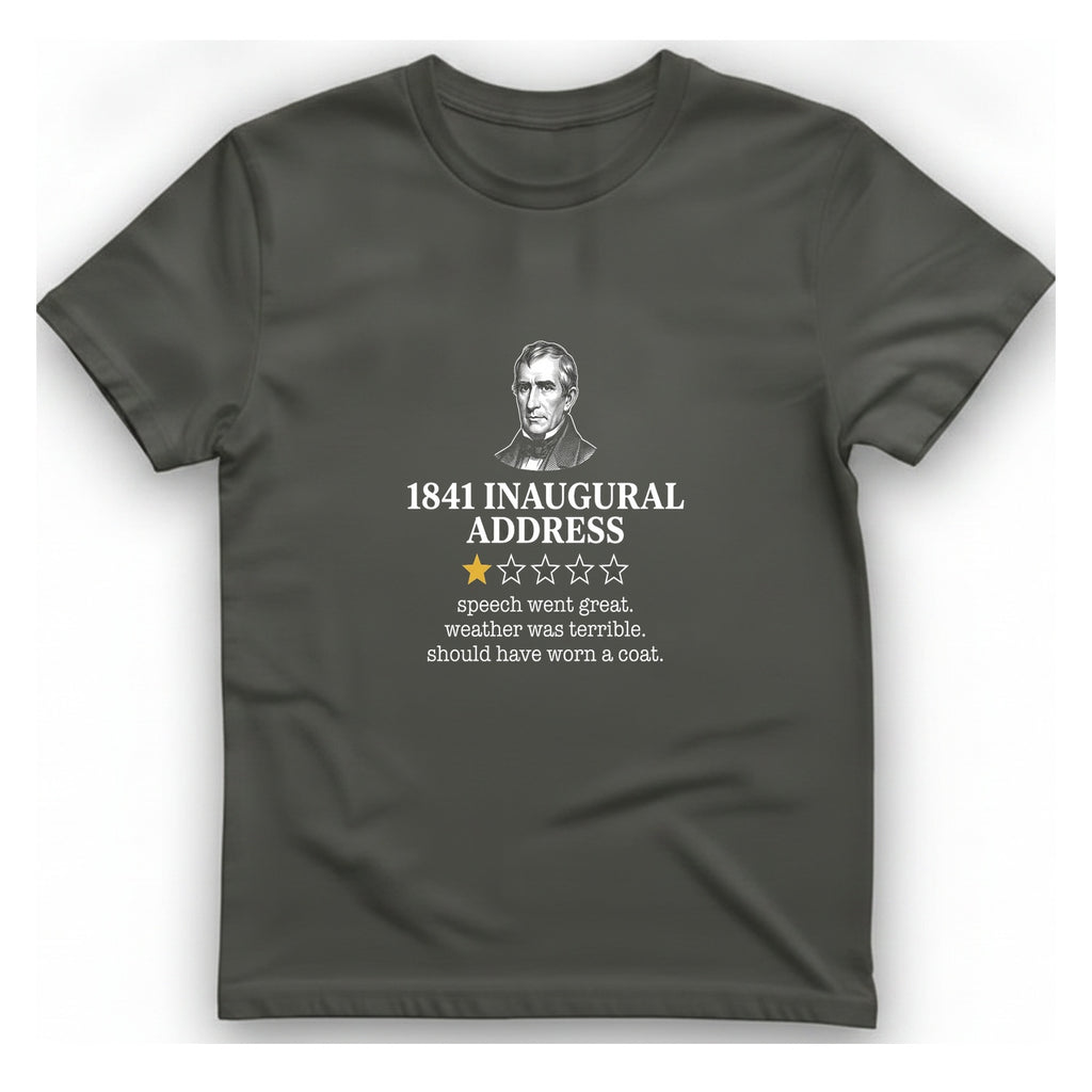 Inaugural Address Review T-Shirt - Charcoal front