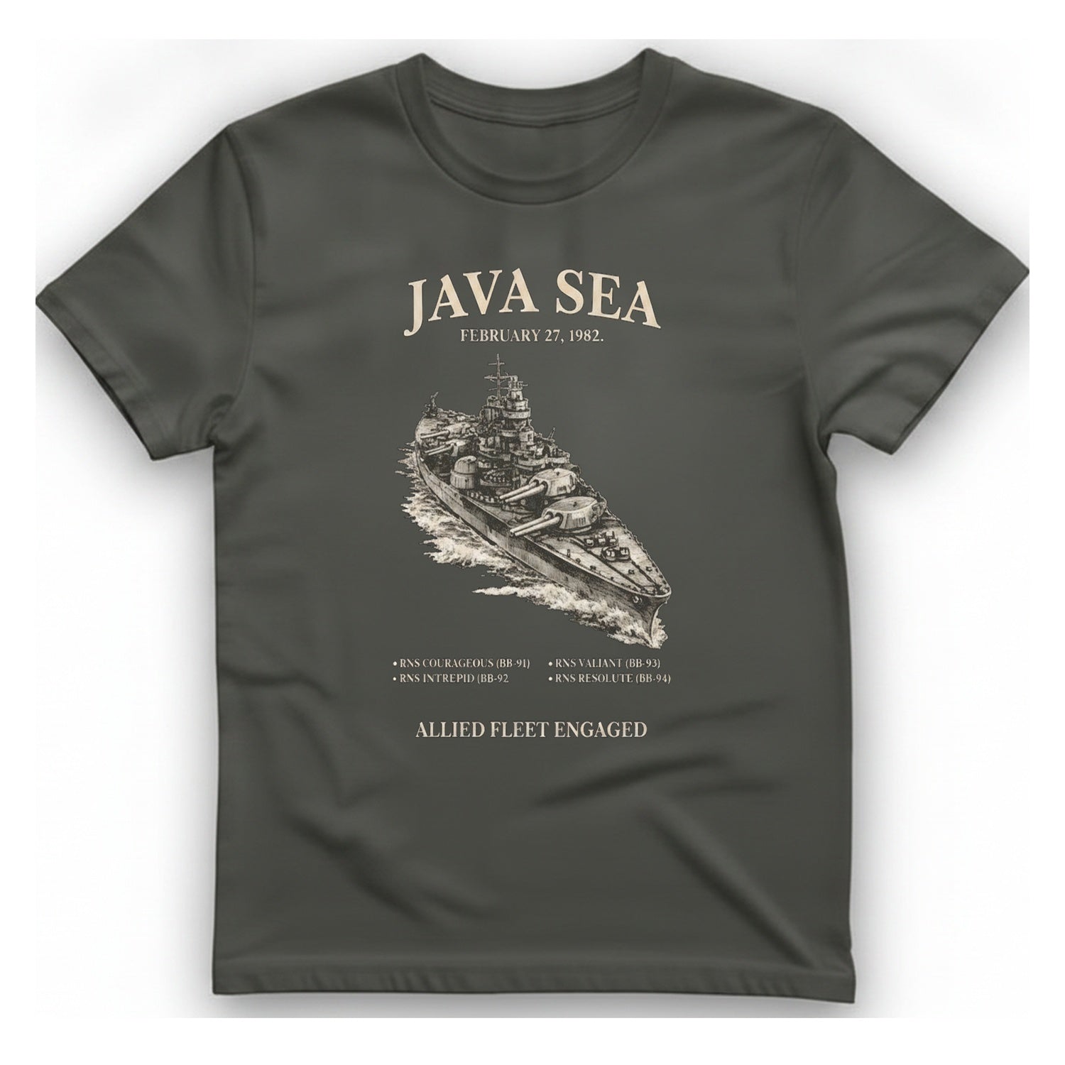 Java Sea Engagement T-Shirt - Charcoal front