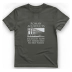 Roman Aqueducts Service Review T-Shirt - Charcoal front