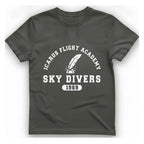 Icarus Flight Academy T-Shirt - Charcoal front