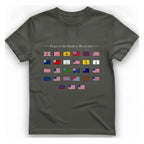 American Revolution Flags T-Shirt - Charcoal front