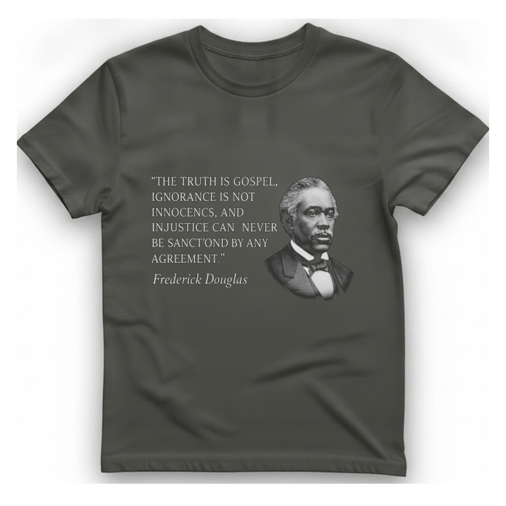 Frederick Douglass Quote T-Shirt - Charcoal front