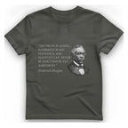 Frederick Douglass Quote T-Shirt - Charcoal front