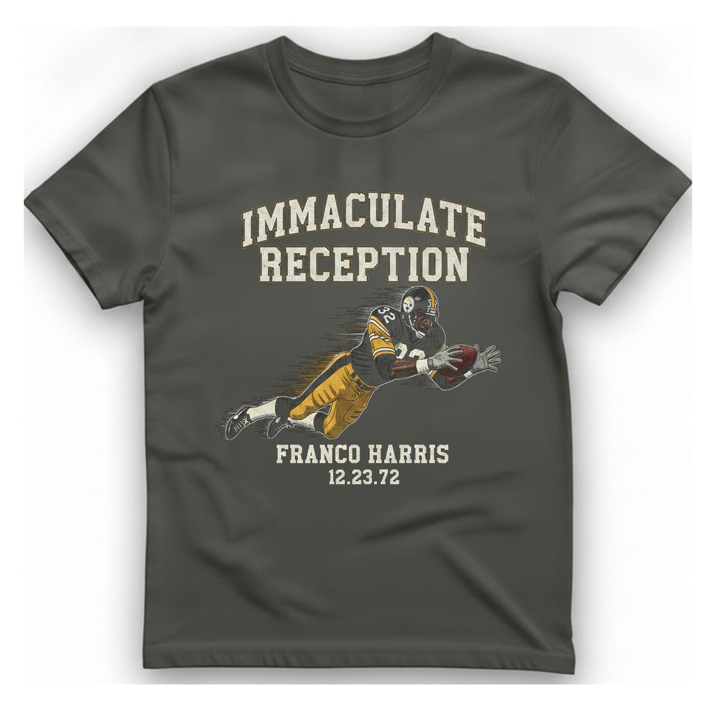 Immaculate Reception T-Shirt - Charcoal front