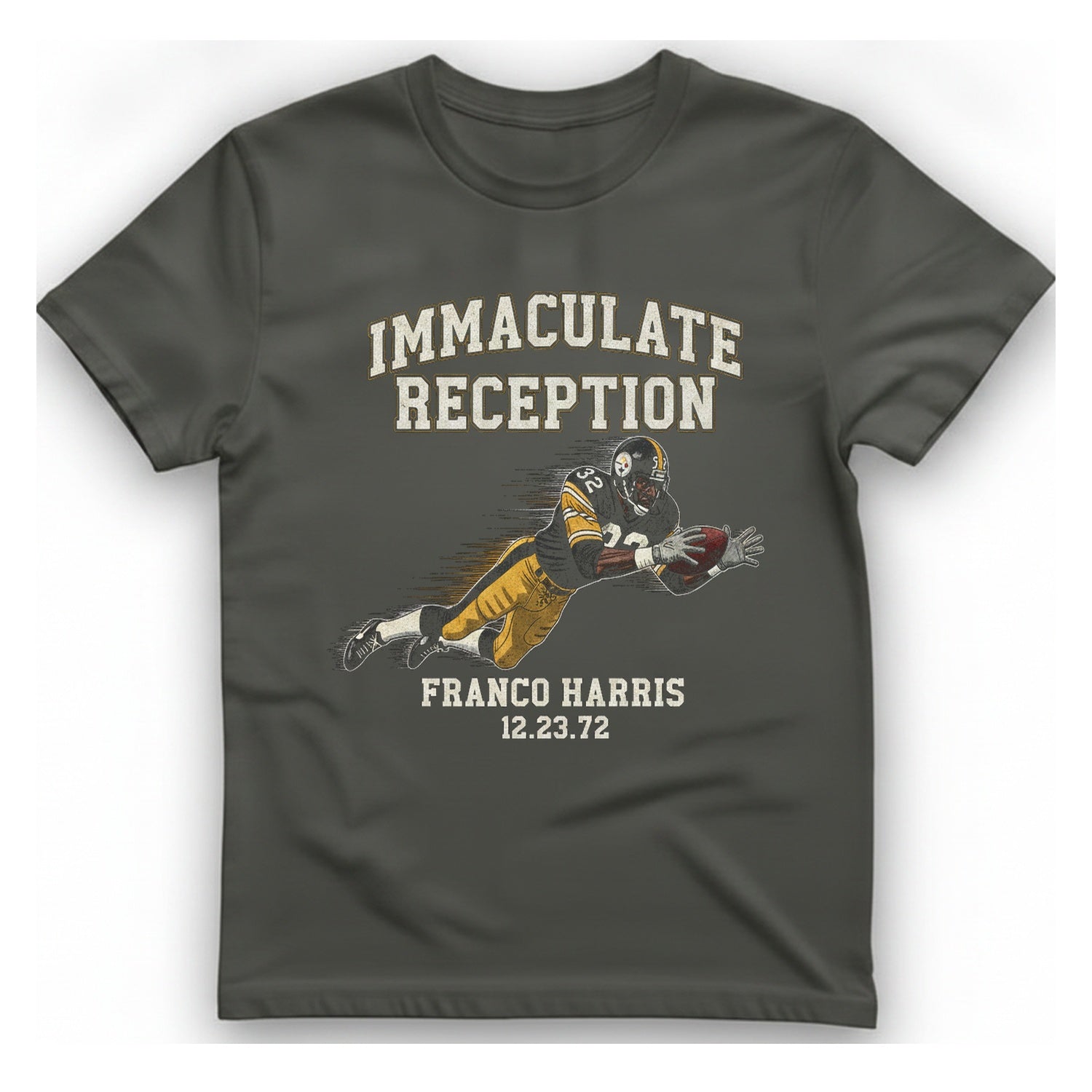 Immaculate Reception T-Shirt - Charcoal front