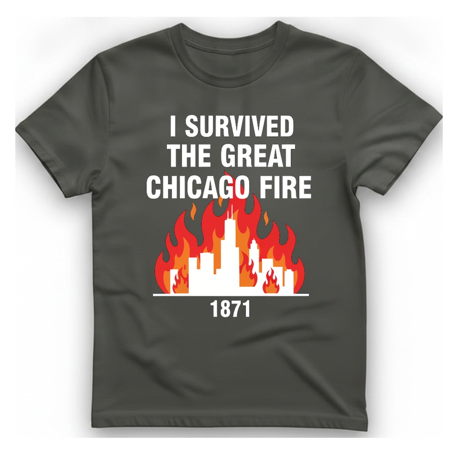 Great Chicago Fire Classic T-Shirt - Charcoal front
