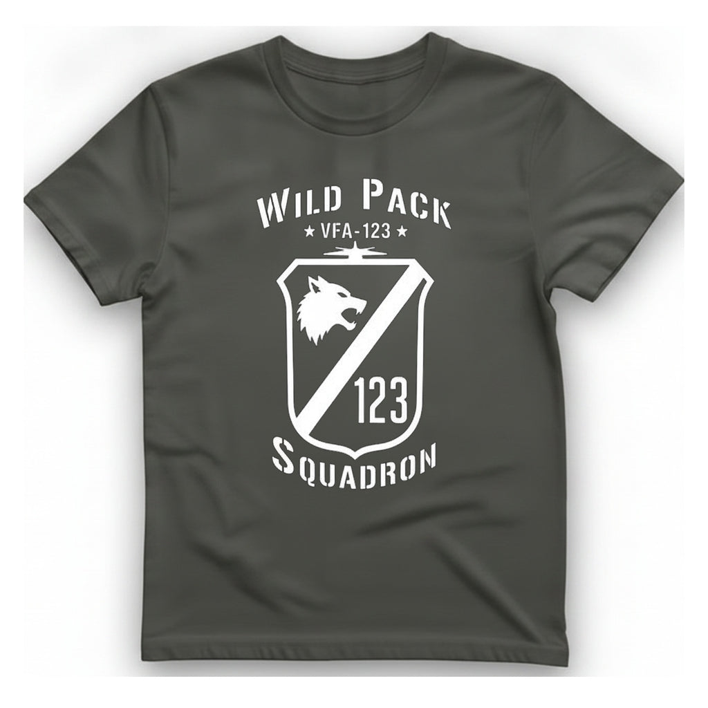 Wild Pack Squadron T-Shirt - Charcoal front