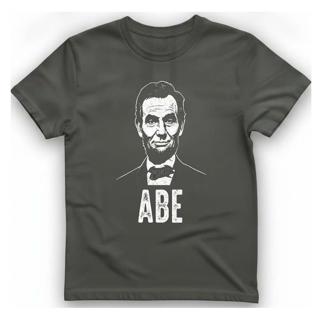 Abe Lincoln Portrait T-Shirt - Charcoal front