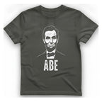 Abe Lincoln Portrait T-Shirt - Charcoal front