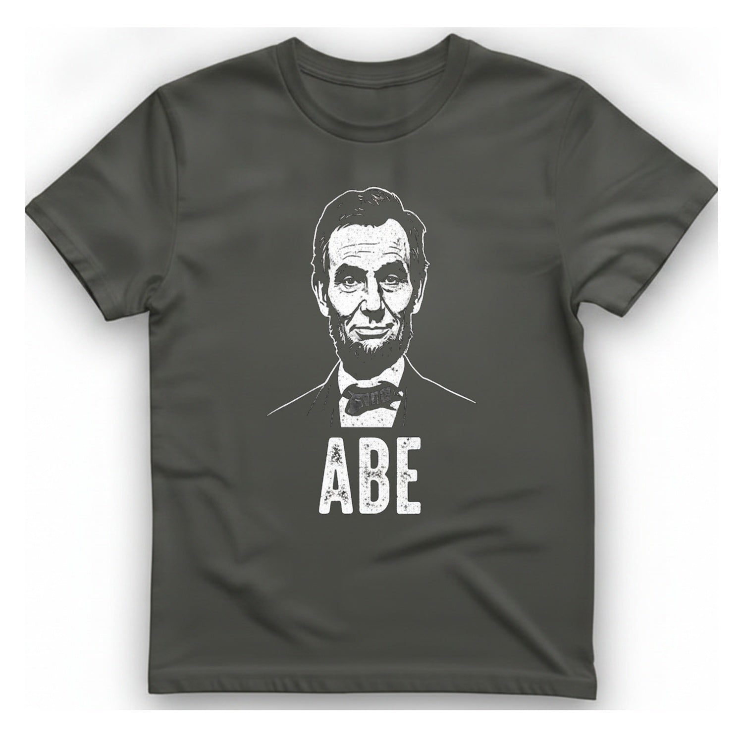 Abe Lincoln Portrait T-Shirt - Charcoal front