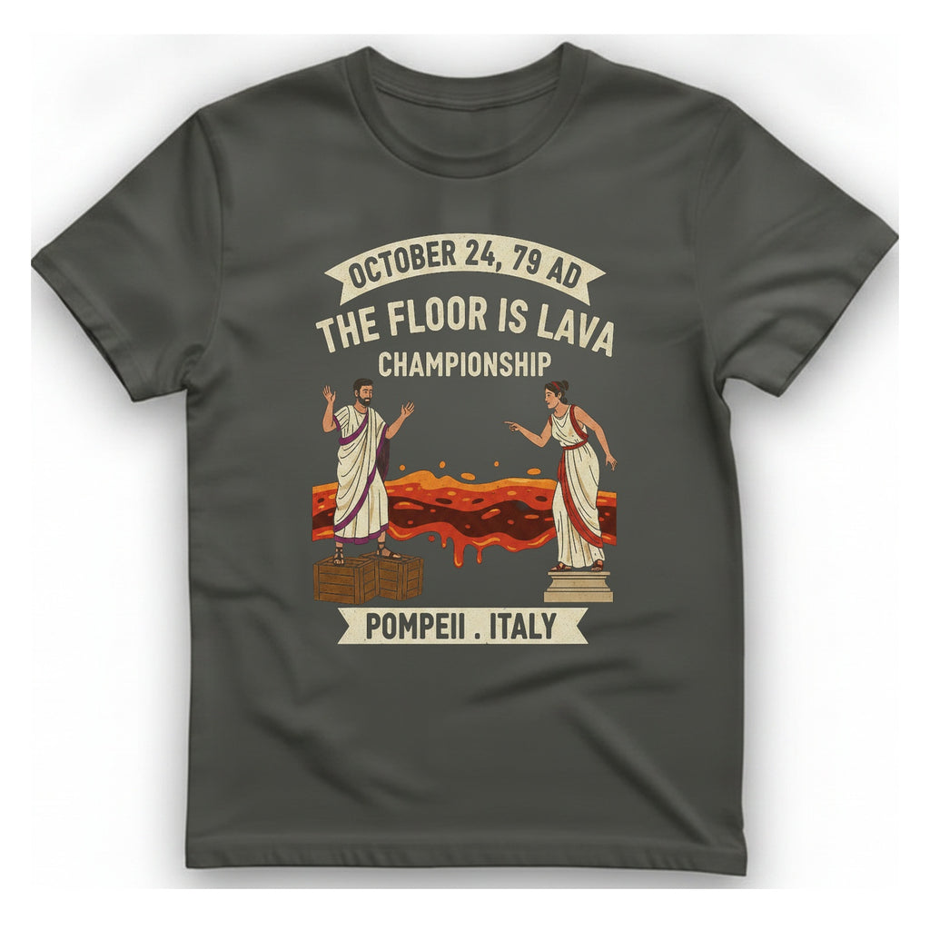 October Ad The Floor Is T-Shirt - Charcoal front