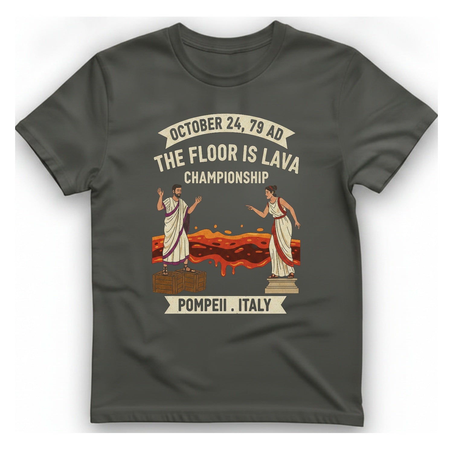 October Ad The Floor Is T-Shirt - Charcoal front