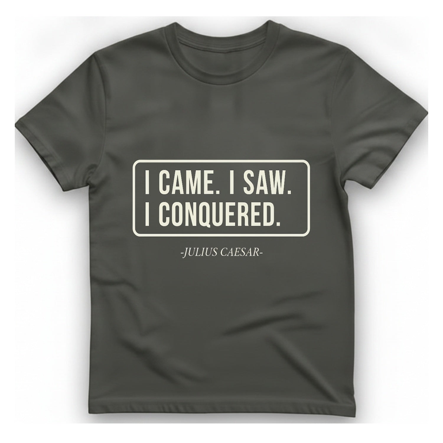 I Came I Saw I T-Shirt - Charcoal front