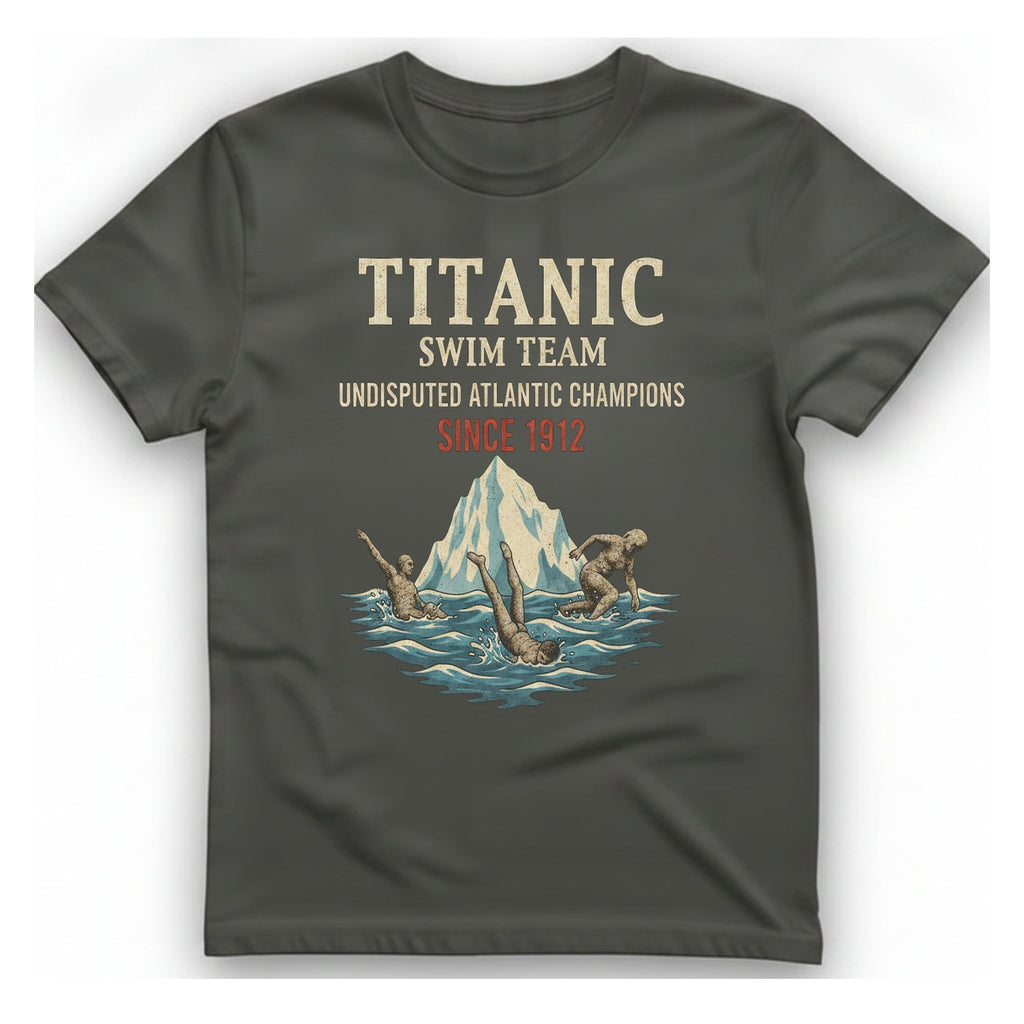 Titanic Swim Team T-Shirt - Charcoal front